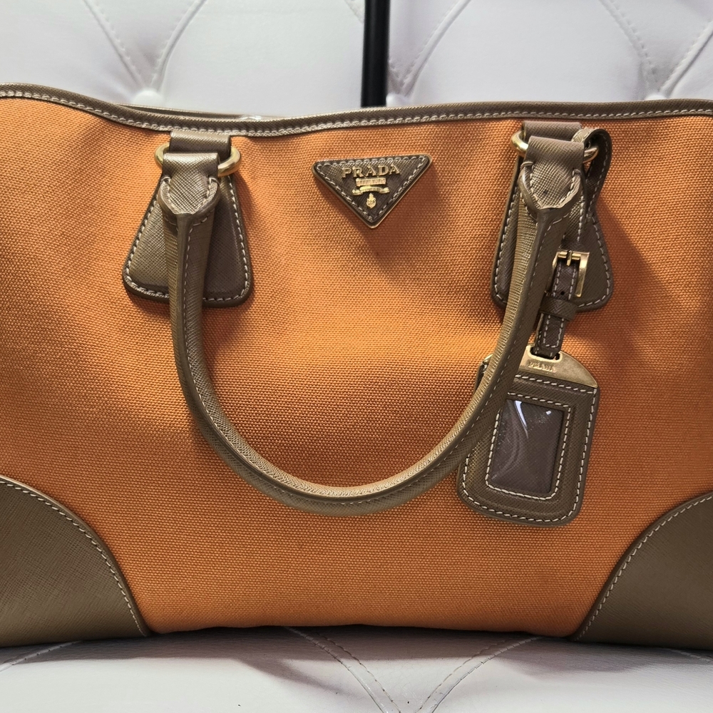 Prada Orange and Tan Women's Bag